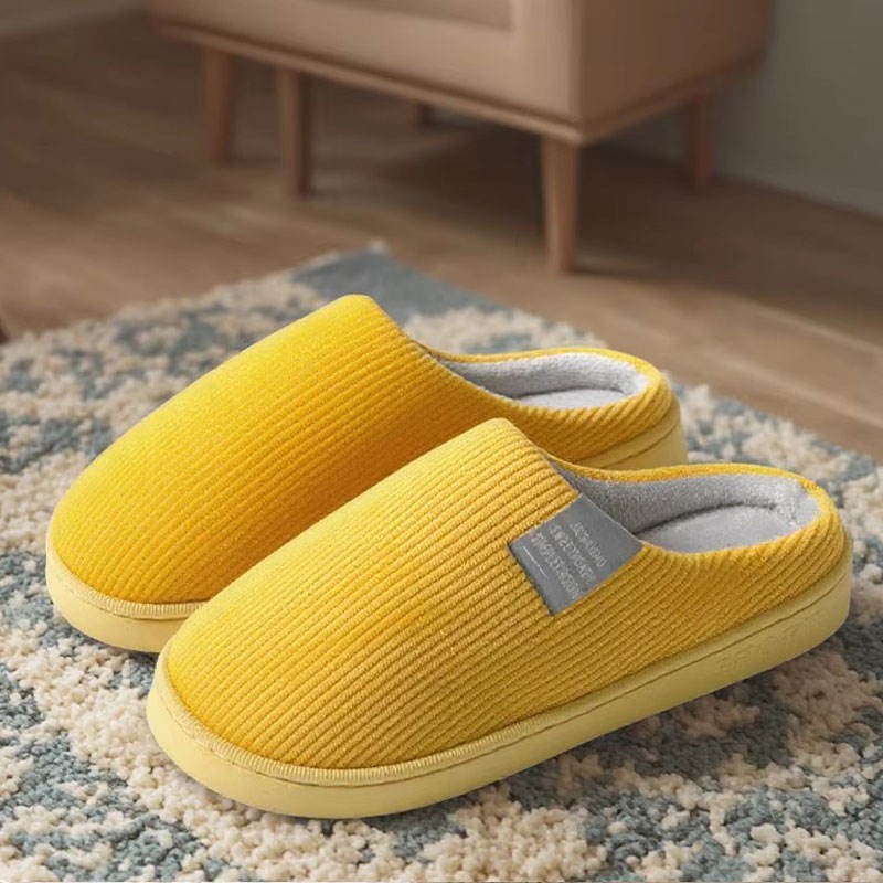 Fashion 2025 Winter Cotton Anti-Slip Fuzzy Warm Home House Plush Shoes Femmes Ladies Teenage Men Slides Slippers for Women